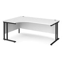 White Dams Maestro 25 ergonomic desk with cantilever leg, featuring a sleek design and spacious work surface.