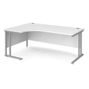 White Dams Maestro 25 ergonomic desk with cantilever legs, featuring a spacious work surface and sleek design.