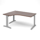 Dams TR10 Deluxe ergonomic walnut desk with sleek wooden surface and modern design, ideal for home or office workspace.