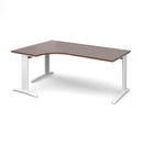 Dams TR10 Deluxe Walnut Ergonomic Desk with sleek wooden surface and modern design, ideal for home or office workspace.