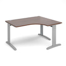 Dams TR10 Deluxe ergonomic walnut desk with smooth surface and modern design, ideal for home or office workspace.