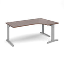 Dams TR10 Deluxe ergonomic desk in walnut wood with sleek modern design, spacious surface, and sturdy construction.