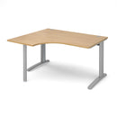 Dams TR10 ergonomic oak desk with sleek wooden surface and modern design, suitable for home or office workspace.