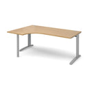 Dams TR10 ergonomic oak desk with sleek wooden surface and modern design, suitable for office or home workspace.