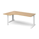 Dams TR10 ergonomic oak desk with sleek wooden surface and modern design, ideal for home or office workspace.