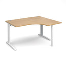 Dams TR10 ergonomic oak desk with sleek wooden surface and modern design, ideal for office or workspace setup.
