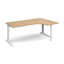 Dams TR10 Ergonomic Oak Desk with sleek wooden surface and modern design, ideal for office or home workspace.