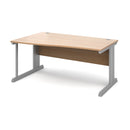 Dams Vivo Wave Desk in beech wood showing smooth curved surface and modern design for home or office workspace.