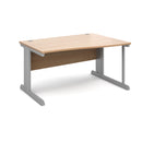 Dams Vivo Wave Desk in Beech wood with a curved design and smooth surface, ideal for modern workspace or home office setup.
