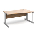 Dams Vivo Wave Desk in beech wood finish with smooth curved design and sturdy tabletop for modern workspace setup.