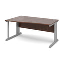 Dams Vivo Wave Walnut desk featuring a sleek, modern design with a smooth walnut finish and curved edges.