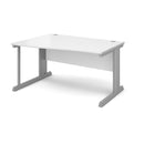 White Vivo Wave Desk by Dams with sleek modern design, showing smooth surface and minimalist style in a well-lit room.