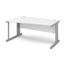 White Vivo Wave Desk by Dams with sleek, modern design and smooth surface, ideal for home or office workspace.