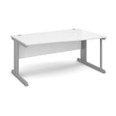 White Vivo Wave Desk by Dams with smooth curved surface and modern design, shown in a well-lit workspace setting.