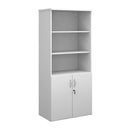 White Dams Duo Combination Unit with open top, featuring a sleek and functional design for versatile storage solutions.