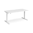 Dams Elev8 Touch Straight Sit-Stand Desk in white, 1600mm, with adjustable height and modern design for ergonomic workspace setup