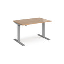 Dams Elev8 Mono Straight Sit-Stand Desk in 1200mm with adjustable height and sleek black finish, ideal for ergonomic workspace.