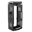 Black Dams Halo Large Under Desk CPU Holder securely supports and organizes a computer tower beneath a desk.