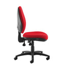 Dams Jota high back operators chair in black with no armrests, adjustable headrest and ergonomic design for office use.