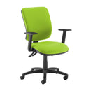 Green Dams Senza High Back Operators Chair with adjustable arms and ergonomic design for office comfort and support