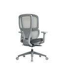 Dams Shelby mesh back operator chair with fabric seat, ergonomic office chair with adjustable armrests and lumbar support.