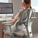 Dams Shelby mesh back operator chair with fabric seat, ergonomic design and adjustable height for office comfort.