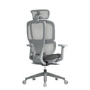 Dams Shelby mesh back operator chair with fabric seat and headrest, ergonomic office chair for comfortable seating.