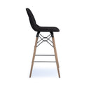 Dams Strut multi-purpose stool with natural oak 4-leg frame and black steel detail, versatile seating or side table.