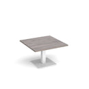Dams Brescia square coffee table with grey oak finish, flat square base, 800mm size, modern design for living room decor