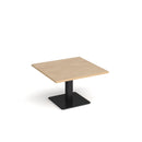Dams Brescia Square Coffee Table with flat square base in Kendal Oak finish, 800mm size, modern wooden living room furniture
