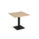 Dams Brescia square dining table with Kendal oak finish, flat square base, 800mm table height, modern and stylish design