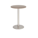 Monza Circular Poseur Table With Flat Round Base 800mm - Barcelona Walnut - NWOF