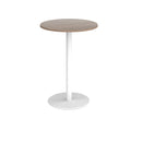 Monza Circular Poseur Table With Flat Round Base 800mm - Barcelona Walnut - NWOF