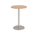 Dams Monza circular poseur table with 800mm beech top and flat round base, stylish and functional for modern interiors