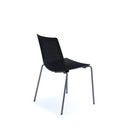 Black Harmony multi-purpose chair by Dams with chrome legs, modern design, comfortable seating for office or home use.