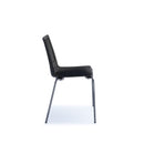 Black Dams Harmony multi-purpose chair with chrome legs, featuring a modern ergonomic design for versatile use.
