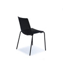 Black Harmony multi-purpose chair by Dams with chrome legs, modern design, and cushioned seat suitable for home or office use.
