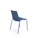 Blue Dams Harmony multi-purpose chair with chrome frame, featuring a sleek, modern design and ergonomic seating.