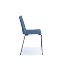 Blue Dams Harmony multi-purpose chair with chrome legs, modern design, suitable for office or home use.