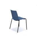 Blue Dams Harmony multi-purpose chair with chrome frame, showcasing a modern design suitable for office or home use.