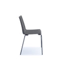 Dams Harmony multi-purpose chair in grey with chrome legs, featuring a modern ergonomic design for home or office use.