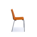 Orange Dams Harmony multi-purpose chair with chrome legs, showcasing a modern, ergonomic design for versatile seating.
