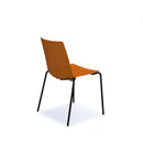 Orange Dams Harmony multi-purpose chair with chrome legs, showcasing a sleek, modern design ideal for versatile seating.