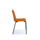 Orange Dams Harmony multi-purpose chair with chrome legs, showcasing a modern design suitable for various settings.