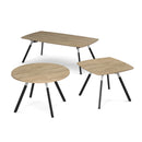 Anson Executive Circular Meeting Table With A-Frame Legs - Barcelona Walnut - NWOF
