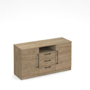 Dams Anson Executive Credenza Unit in Barcelona Walnut with sleek wood finish and modern storage design.