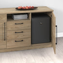 Dams Anson Executive Credenza in Barcelona Walnut with sleek wooden finish and modern storage design.
