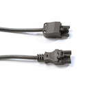 Black Dams 3-pole male to female connector lead, 3 meters long, with sturdy electrical connection points.