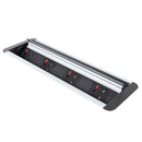 Dams Eclipse in-table rollover power module with 4 UK sockets in black and silver, designed for convenient power access.