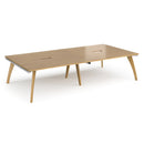 Fuze Rectangular Boardroom Table With 2 Cut-Outs - Oak - NWOF